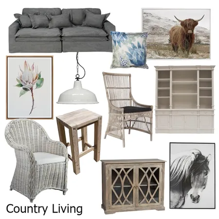 Country Living Interior Design Mood Board by Unearth Interiors on Style Sourcebook