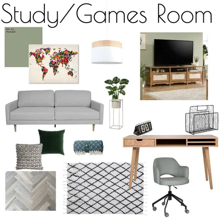 Study/Games Room Interior Design Mood Board by Vicky Fitz on Style Sourcebook