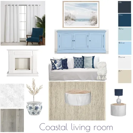 Coastal Living Room Interior Design Mood Board by Elena Vignoli on Style Sourcebook