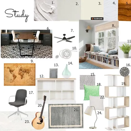 Study Interior Design Mood Board by Roshini on Style Sourcebook