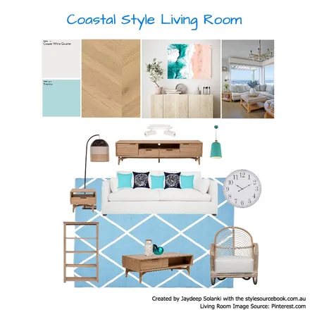 Coastal Style Living Room Interior Design Mood Board by Japaso Design on Style Sourcebook