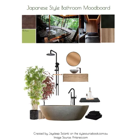Japanese style bathroom Interior Design Mood Board by Japaso Design on Style Sourcebook