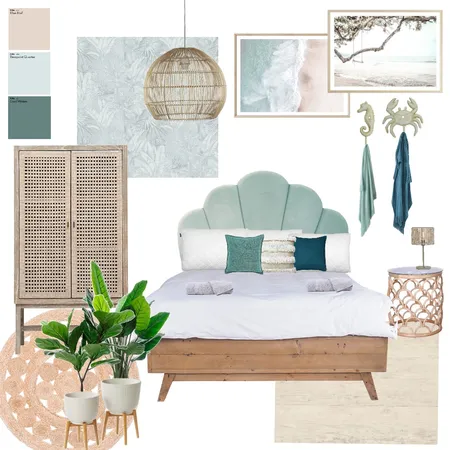 Coastal Bedroom Interior Design Mood Board by Rhea Panizon Interiors on Style Sourcebook