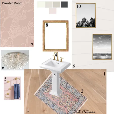Powder Room Interior Design Mood Board by Cat1 on Style Sourcebook
