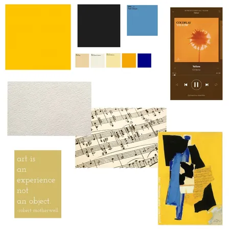 Yellow Music - Robert Motherwell Interior Design Mood Board by Rut1234 on Style Sourcebook