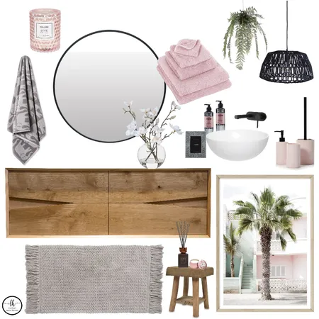 Bathroom Pink, Black Interior Design Mood Board by LionHeart on Style Sourcebook