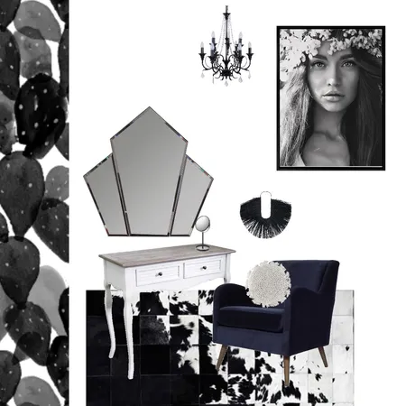 Vanity Table Black and White Interior Design Mood Board by Mermaid on Style Sourcebook