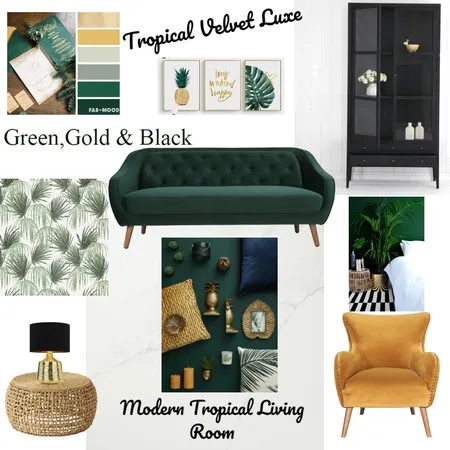 Modern Tropical Living Room Interior Design Mood Board by ptomar on Style Sourcebook