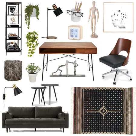 Home office Interior Design Mood Board by Cinnamon Space Designs on Style Sourcebook