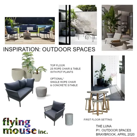 The Luna - Outdoor spaces Interior Design Mood Board by Flyingmouse inc on Style Sourcebook