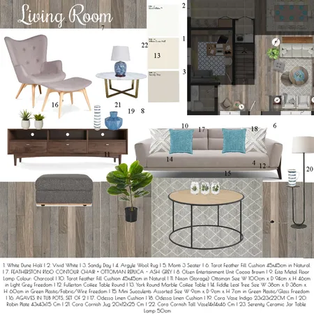 Living Area Interior Design Mood Board by Ar. Abigael Margallo on Style Sourcebook