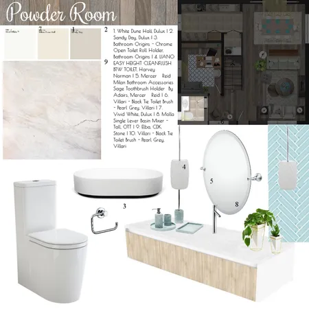 Powder Room Interior Design Mood Board by Ar. Abigael Margallo on Style Sourcebook