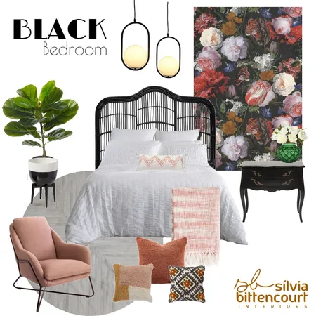 Black Bedroom Interior Design Mood Board by Silvia Bittencourt on Style Sourcebook