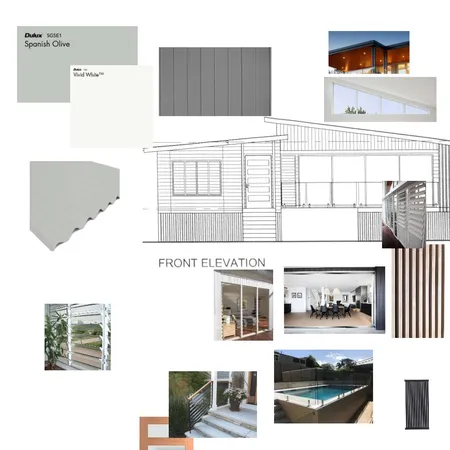 Front exterior Interior Design Mood Board by bjk on Style Sourcebook