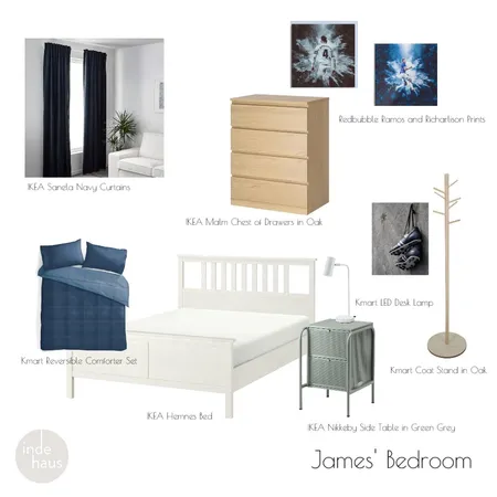 James' Bedroom Interior Design Mood Board by indehaus on Style Sourcebook