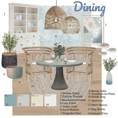Trish Dining Interior Design Mood Board by Calcarter on Style Sourcebook