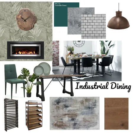 Industrial Dining Interior Design Mood Board by shaadaye on Style Sourcebook