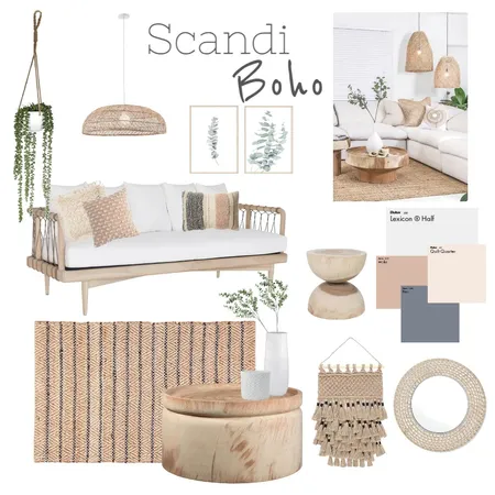 Scandi Boho Living Interior Design Mood Board by TessaT on Style Sourcebook