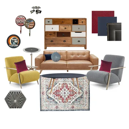 retro living room Interior Design Mood Board by anavictoriamoreno on Style Sourcebook