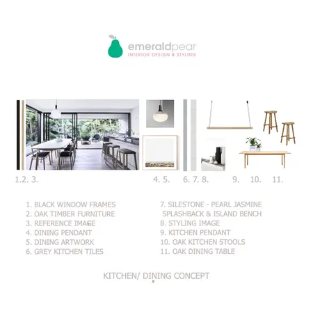 RYE KITCHEN/DINING CONCEPT Interior Design Mood Board by Emerald Pear  on Style Sourcebook