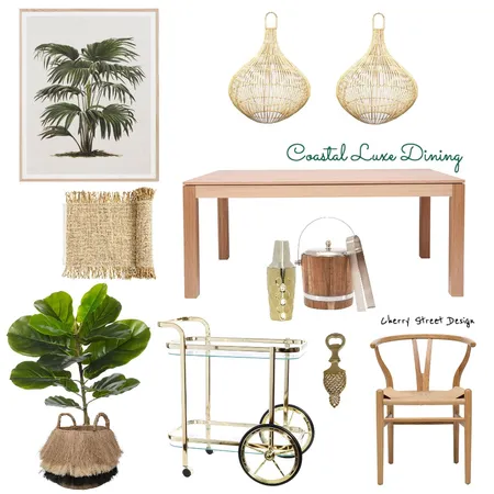 Coastal Luxe Dining Interior Design Mood Board by EKT on Style Sourcebook