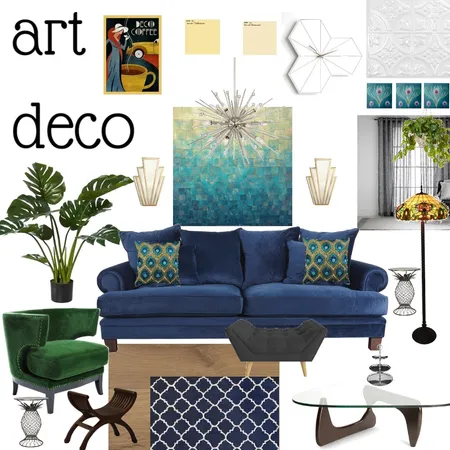 Modern Art deco living room Interior Design Mood Board by darcilovejoy on Style Sourcebook
