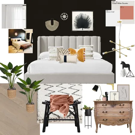black boho boudoir Interior Design Mood Board by Emma Manikas on Style Sourcebook