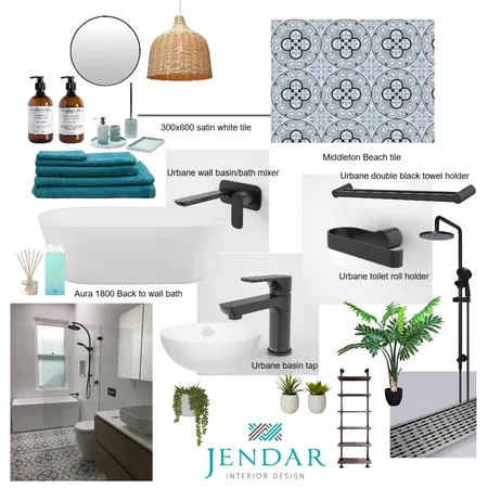 Darbin bathroom Interior Design Mood Board by Jendar Interior Design on Style Sourcebook