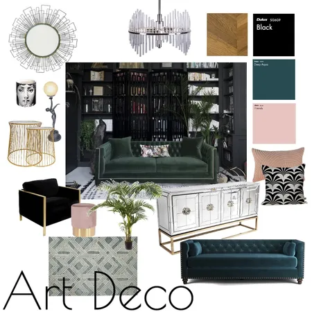 Art Deco- Living room Interior Design Mood Board by matthooper on Style Sourcebook