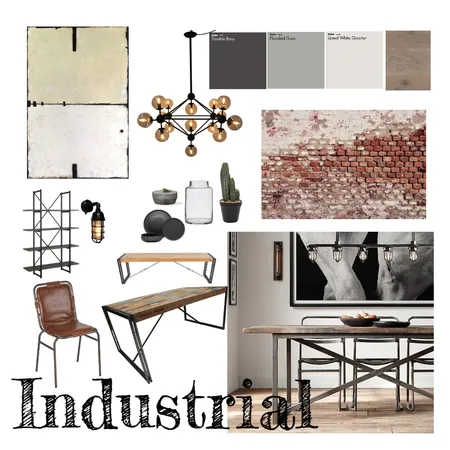 Industrial dining room Interior Design Mood Board by matthooper on Style Sourcebook