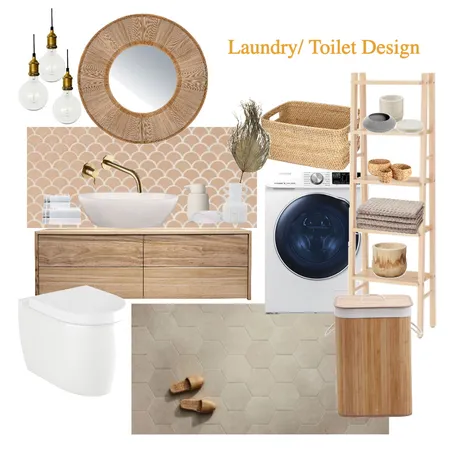 Laundry with toilet Interior Design Mood Board by EvelinL Design on Style Sourcebook