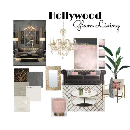 Hollywood Glam Living (Mod 3) Interior Design Mood Board by MicheleDeniseDesigns on Style Sourcebook