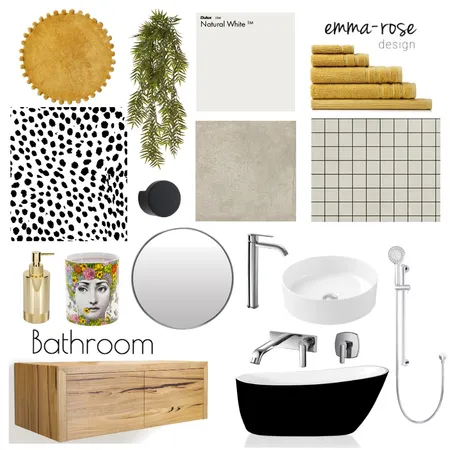 Bathroom Style Board Interior Design Mood Board by emmarosedesign on Style Sourcebook