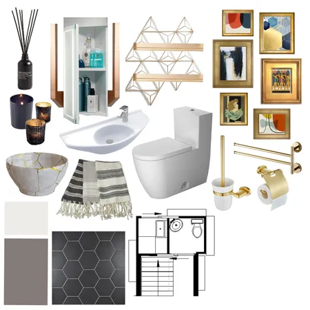 Powder Room Interior Design Mood Board by Valeria on Style Sourcebook