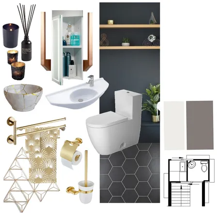 Powder Room Interior Design Mood Board by Valeria on Style Sourcebook