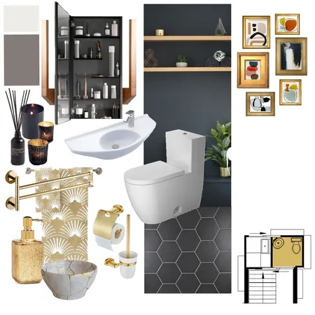 Powder Room Interior Design Mood Board by Valeria on Style Sourcebook