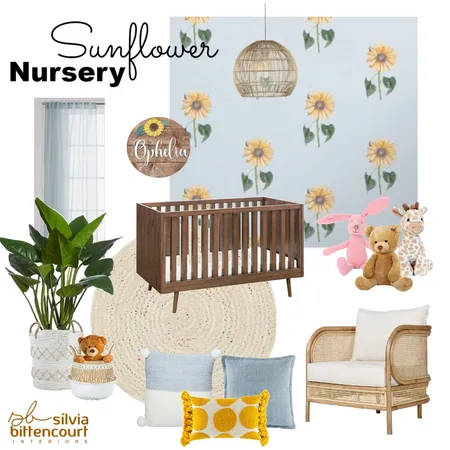 Sunflower Nursery Interior Design Mood Board by Silvia Bittencourt on Style Sourcebook