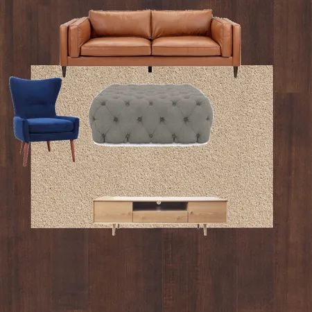 Blue velvet armchair + grey ottoman Interior Design Mood Board by JTran on Style Sourcebook