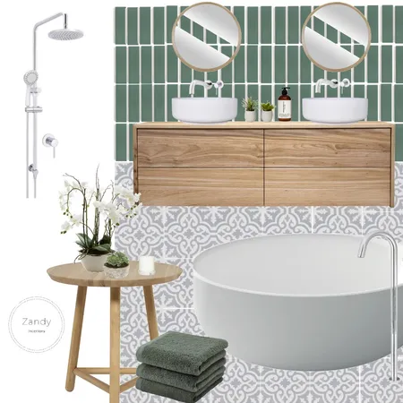 Contemporary Style Bathroom Interior Design Mood Board by Zandy Interiors on Style Sourcebook