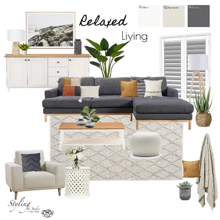 Relaxed Living Room Interior Design Mood Board by Jackie Fyfe Interiors on Style Sourcebook