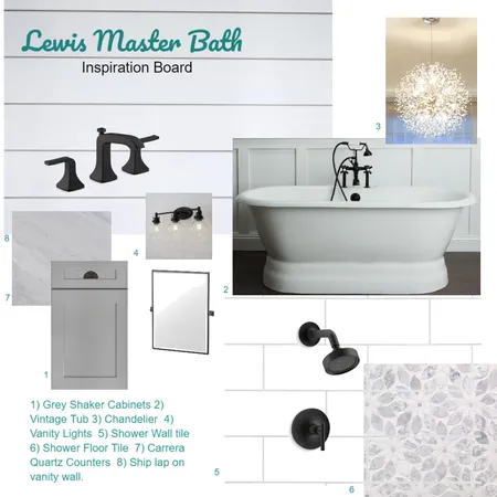 Lewis Master Bath (1) Interior Design Mood Board by Kimberly George Interiors on Style Sourcebook