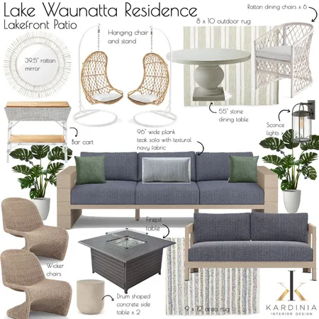 Lake Waunatta Residence - Lakefront Patio Interior Design Mood Board by kardiniainteriordesign on Style Sourcebook