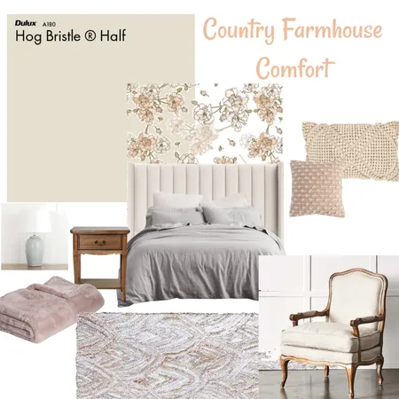 Country Farmhouse Comfort Bedroom Interior Design Mood Board by Amylee83 on Style Sourcebook