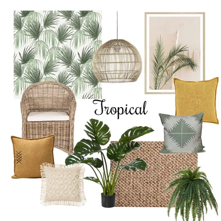 Tropical Interior Design Mood Board by Saskia Mangold on Style Sourcebook