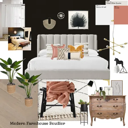 Modern Farmhouse Boudoir Interior Design Mood Board by Emma Manikas on Style Sourcebook