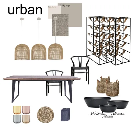 urban dining Interior Design Mood Board by Magnea on Style Sourcebook