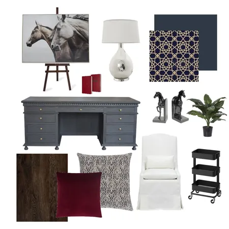 Moody glam office Interior Design Mood Board by Campagne on Style Sourcebook