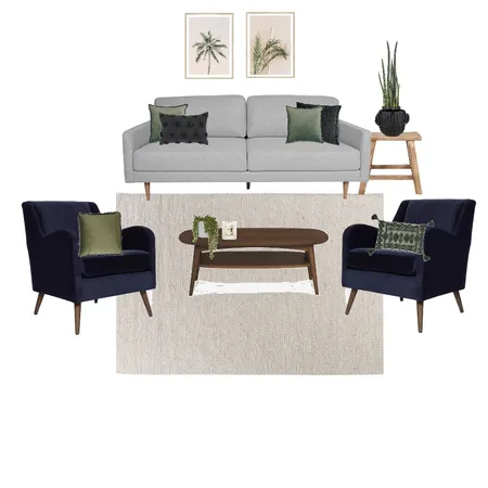 Living - Navy Armchair Interior Design Mood Board by tahliacawley on Style Sourcebook