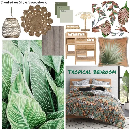Tropical Bedroom Interior Design Mood Board by Shilpa on Style Sourcebook