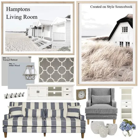 Hamptons Living Room Interior Design Mood Board by Shilpa on Style Sourcebook